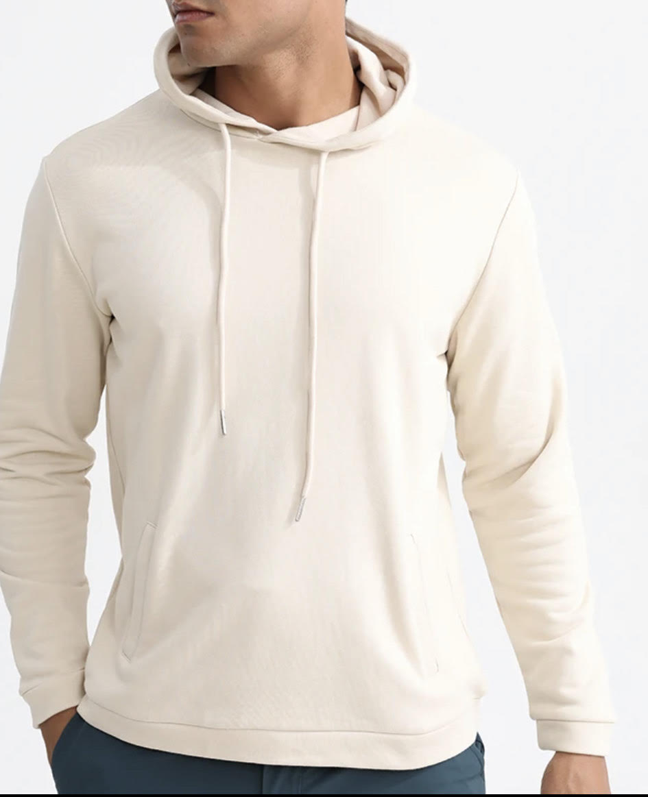 Plain best sale cream hoodie